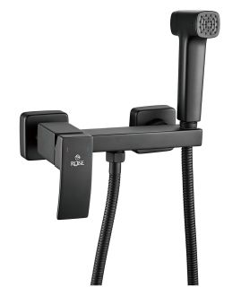 Гигиенический душ со смесителем Rose R1505H-1 чёрный матовый